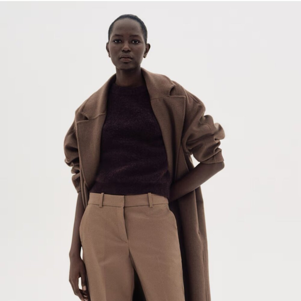 NWT - H&M Ankle Length Slacks in a Brown/Beige Color Size 8